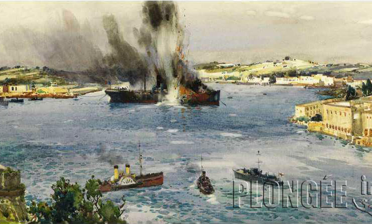 Chaque jour, une épave : 5 février 1917, le Saint Laurent explose à Malte