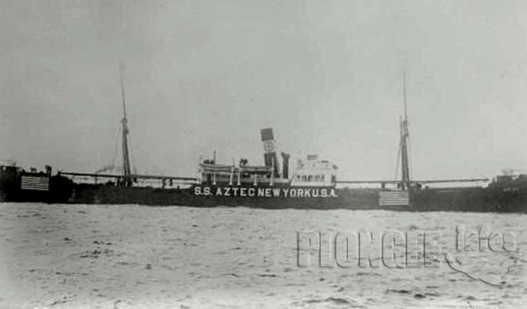 Chaque jour, une épave : 1er avril 1917, L’Aztec, 1er navire américain coulé pendant la 1ère Guerre mondiale