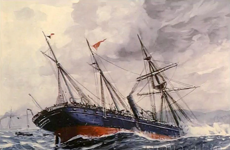 Chaque jour, une épave : 17 avril 1887, Le paquebot Tasmania et le trésor du Maharadja